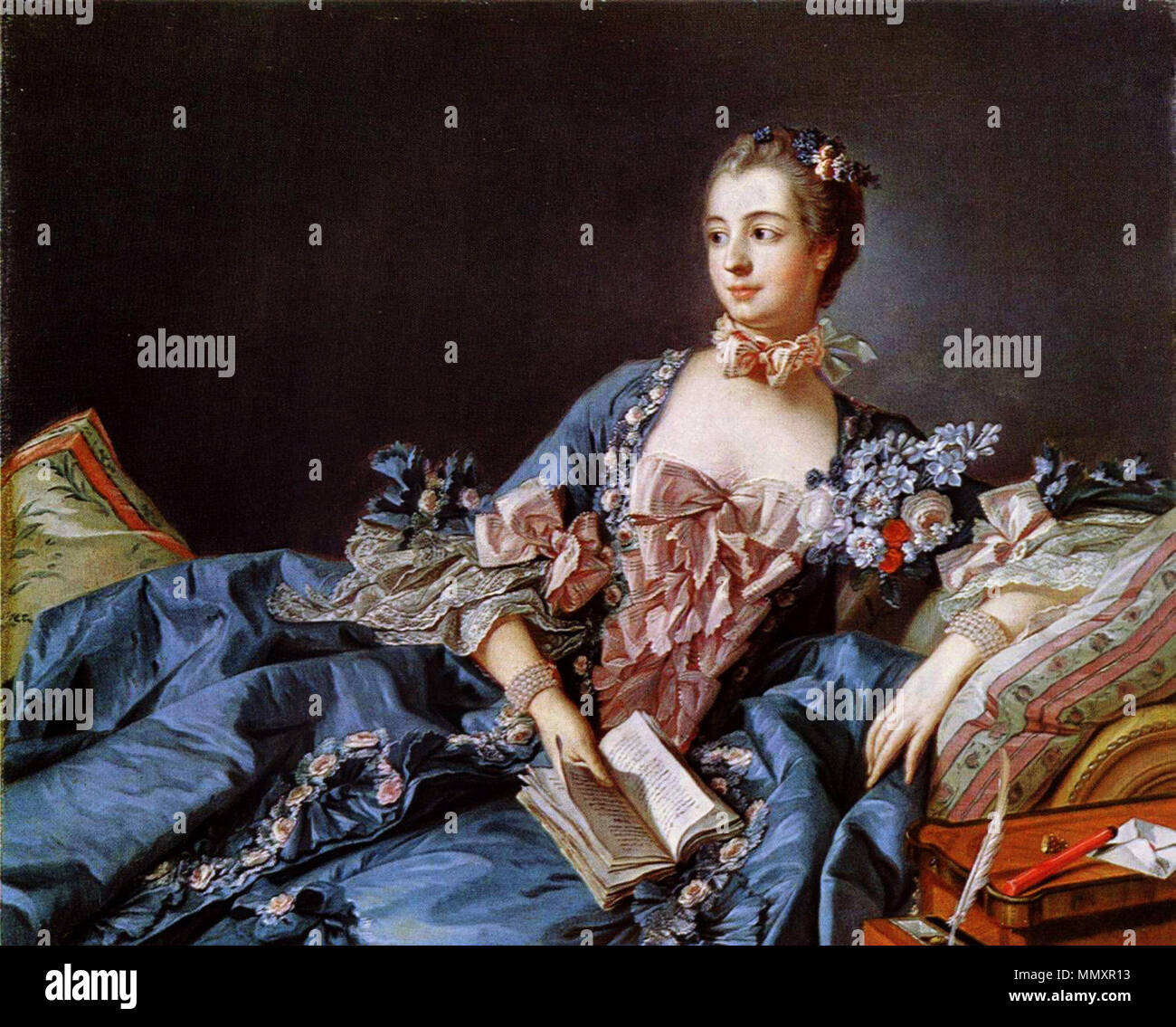 François Boucher 019 (Mme de Pompadour) Banque D'Images