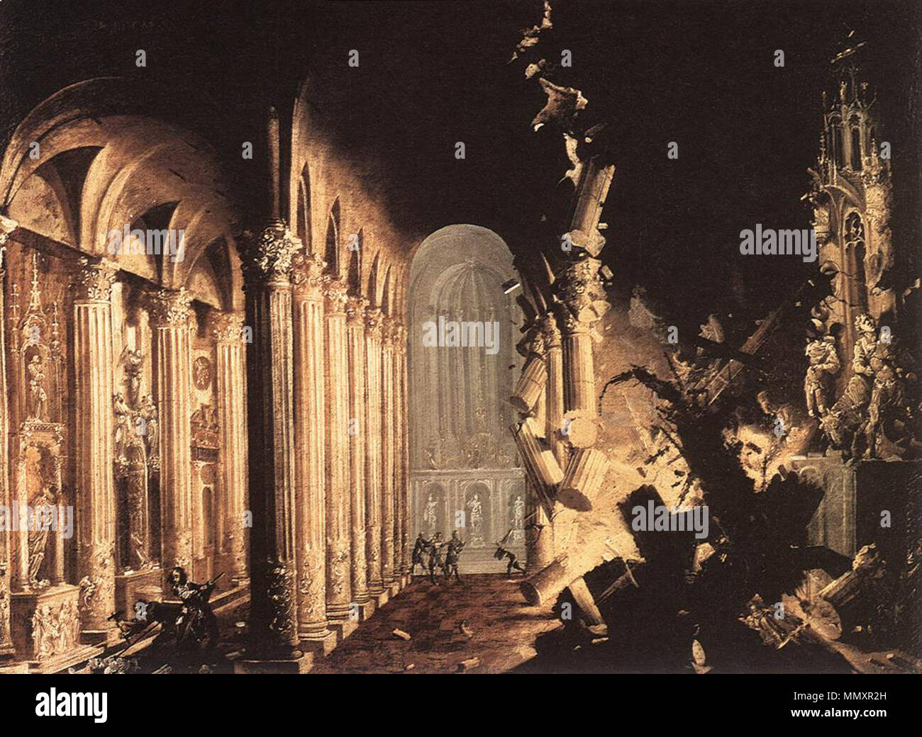 François de Nomé - Asa roi de Juda détruisant les idoles - WGA16585 Banque D'Images