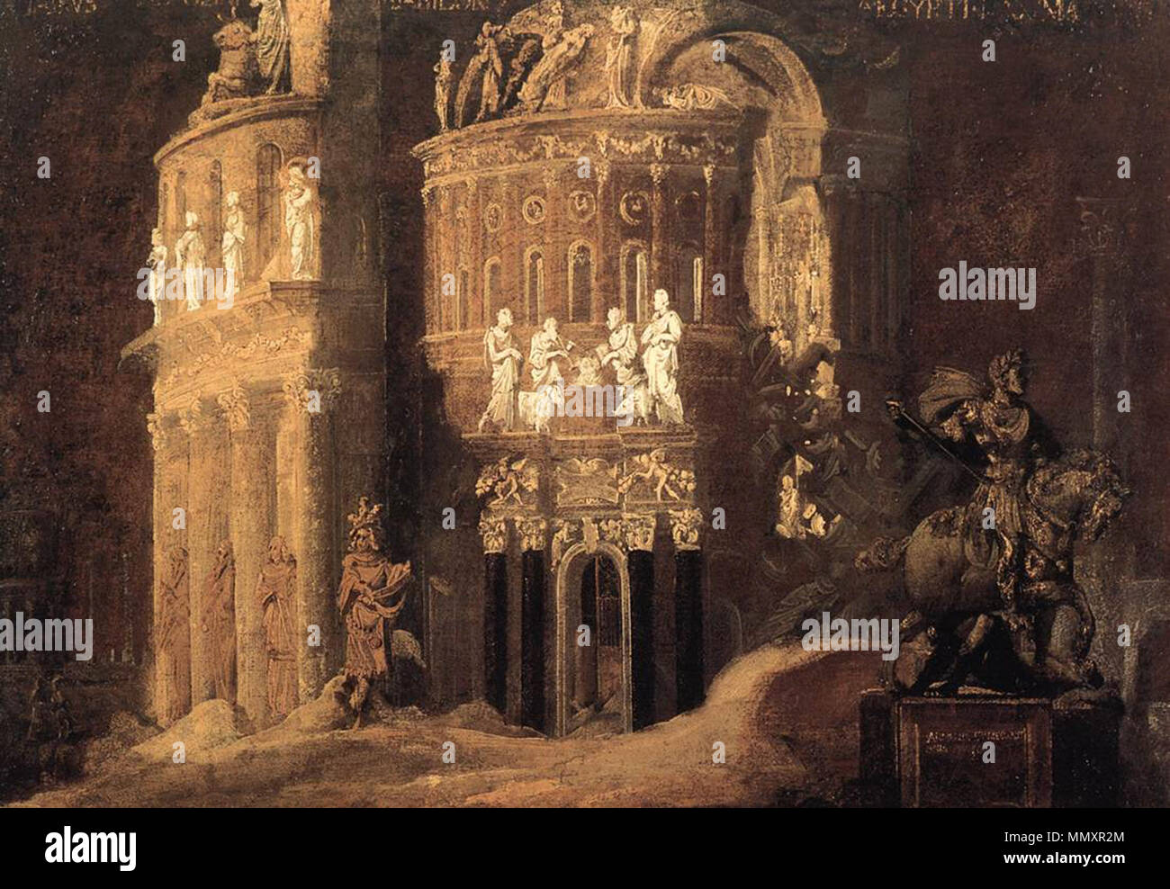 François de Nomé - paysage avec ruines romaines - WGA16587 Banque D'Images