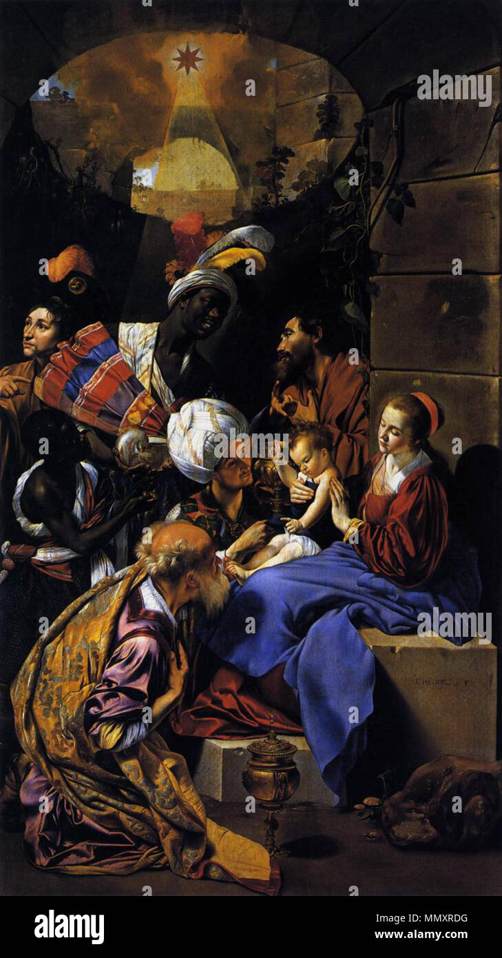 L'Adoration des Mages. 1612. Fray Juan Bautista Maino - Adoration des Rois - WGA13870 Banque D'Images