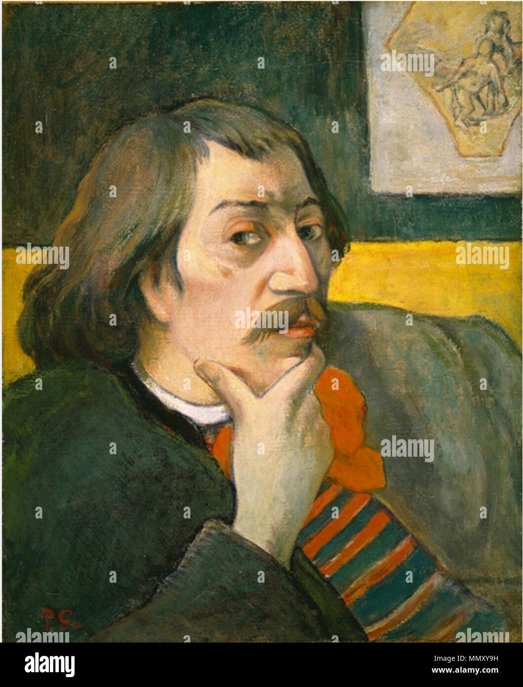 L'auto-portrait. circa 1893. Paul Gauguin, autoportrait, c.1893, Detroit Institute of Arts Banque D'Images