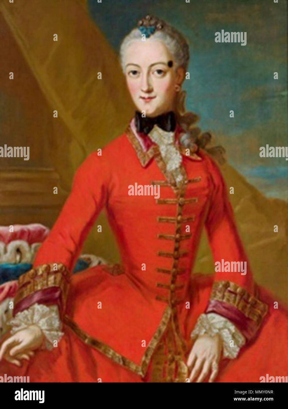 George Desmarées (attribué) - Portrait de Maria Anna de Saxe Banque D'Images