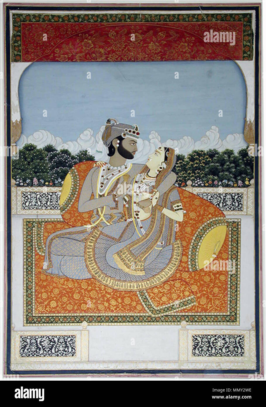 . Anglais : Date de création : ca. Affichage 1835 Dimensions : 22 1/8 po. x 15 15/16 in. (56,2 cm x 40,5 cm) de la ligne de crédit : Edwin Binney 3ème Numéro : 1990.865 Collection : Le San Diego Museum of Art . 6 septembre 2011, 14:28:37. Anglais : thesandiegomuseumofartcollection embrasser un couple sur une terrasse (6124568887) Banque D'Images