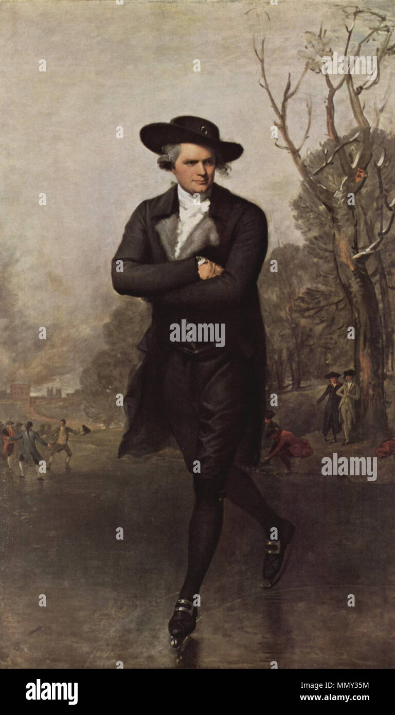 Deutsch : Der Schlittschuhläufer anglais : Le patineur (Portrait de William Grant) . 1782. Gilbert Stuart 001 Banque D'Images