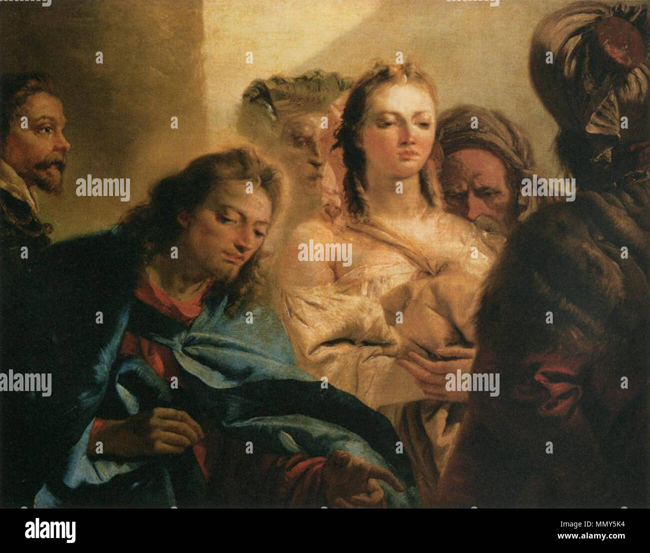 Le Christ et la femme adultère. 1751. Giovanni Domenico Tiepolo - le Christ et la femme adultère - WGA22373 Banque D'Images
