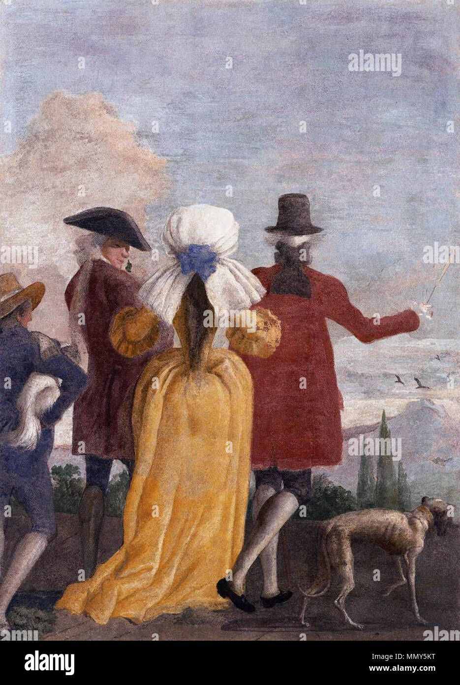 La Promenade. 1791. Giovanni Domenico Tiepolo - La Promenade - WGA22393 Banque D'Images