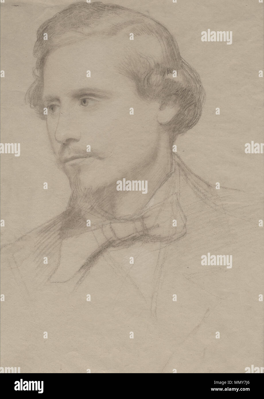 Goffredo Mameli ritratto dal vivo. 1849. Goffredo Mameli - Roberto Bompiani Banque D'Images