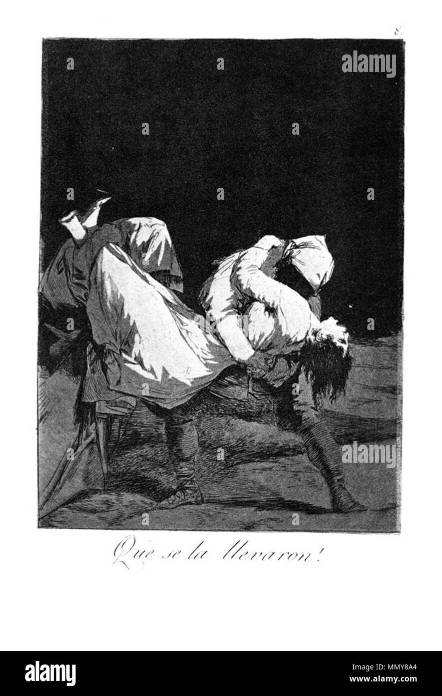 FRANCISCO DE GOYA Assiette 38 Los Caprichos Eau-Forte Gravure À L'Eau