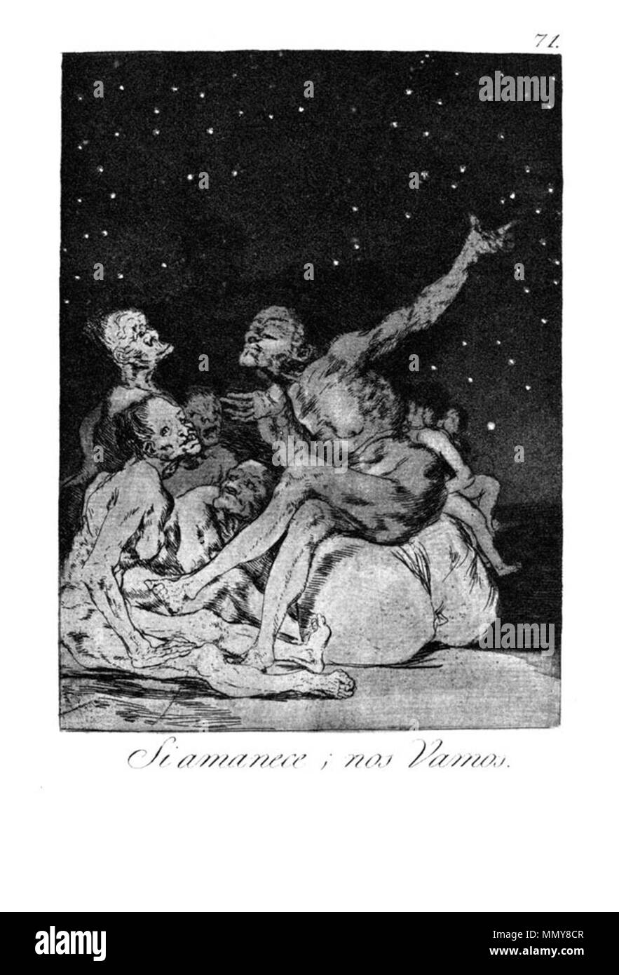 . Los Caprichos est un ensemble de 80 gravures aquatintes créé par Francisco Goya pour publication en 1799. . 1799. Francisco Goya (1746-1828) Noms alternatifs Francisco Goya Lucientes, Francisco de Goya y Lucientes, Francisco José Goya Lucientes Description l'espagnol, peintre, graveur, lithographe, graveur et aquafortiste Date de naissance/décès 30 Mars 1746 16 avril 1828 Lieu de naissance/décès Fuendetodos Bordeaux lieu de travail Madrid, Saragosse, Bordeaux contrôle d'autorité : Q5432 : VIAF ?54343141 ISNI : ?0000 0001 2280 1608 ULAN : ?500118936 RCAC : ?n79003363 NLA : ?36545788 - Caprichos de Goya WorldCat (71 Banque D'Images