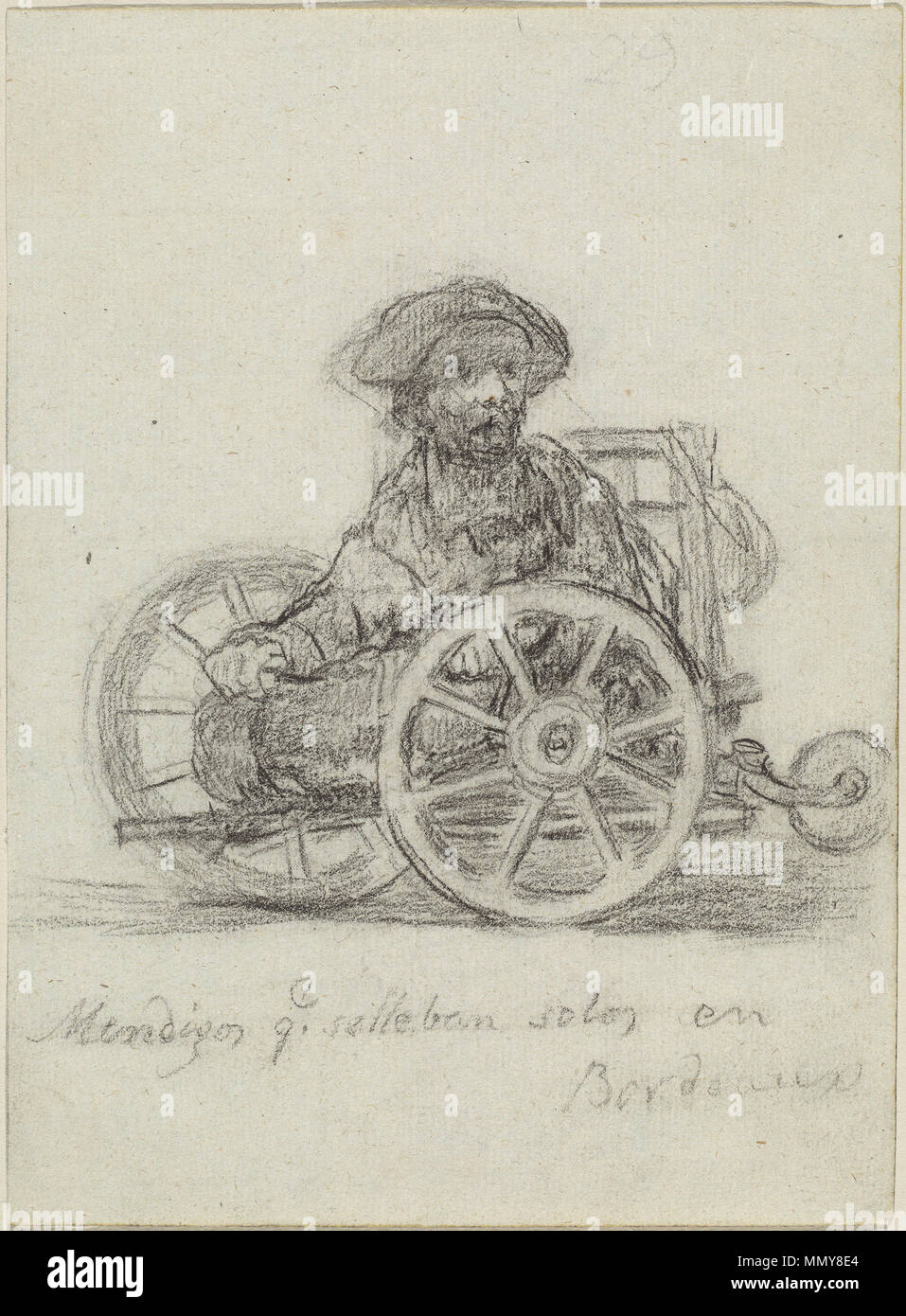 Francisco de Goya (Espagnol, 1746 - 1828 ), Mendigos que se llevan en solos Bordeaux (mendiants qui obtenir sur leur propre à Bordeaux), 1824/1827, craie noire sur papier vergé, Woodner Collection Goya - Mendigos que se llevan en solos Bordeaux (mendiants qui obtenir sur leur propre à Bordeaux) Banque D'Images Francisco de Goya (Espagnol, 1746 - 1828 ), Mendigos que se llevan en solos Bordeaux (mendiants qui obtenir sur leur propre à Bordeaux), 1824/1827, craie noire sur papier vergé, Woodner Collection Goya - Mendigos que se llevan en solos Bordeaux (mendiants qui obtenir sur leur propre à Bordeaux) Banque D'Images