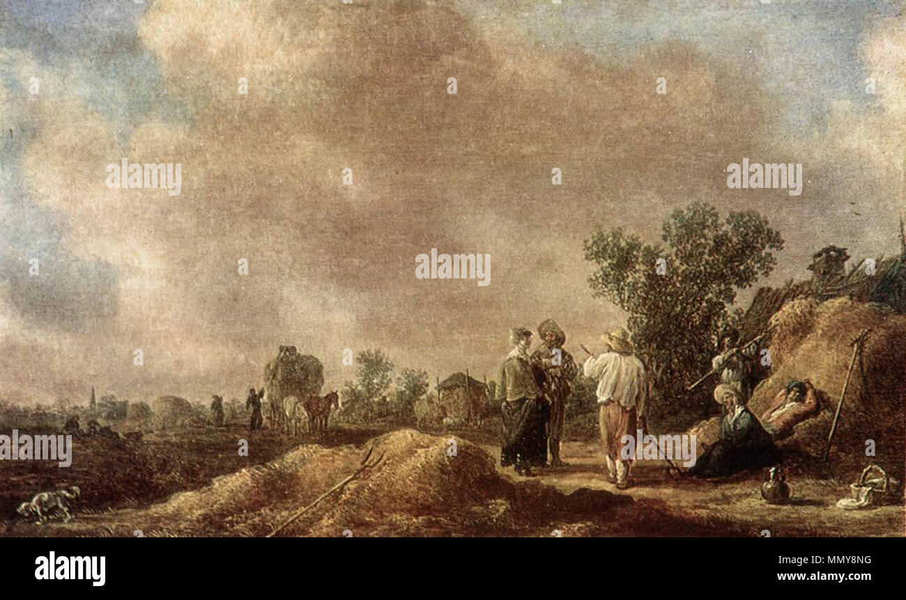 La fenaison. 1630. Goyen 1630 Fenaison Banque D'Images