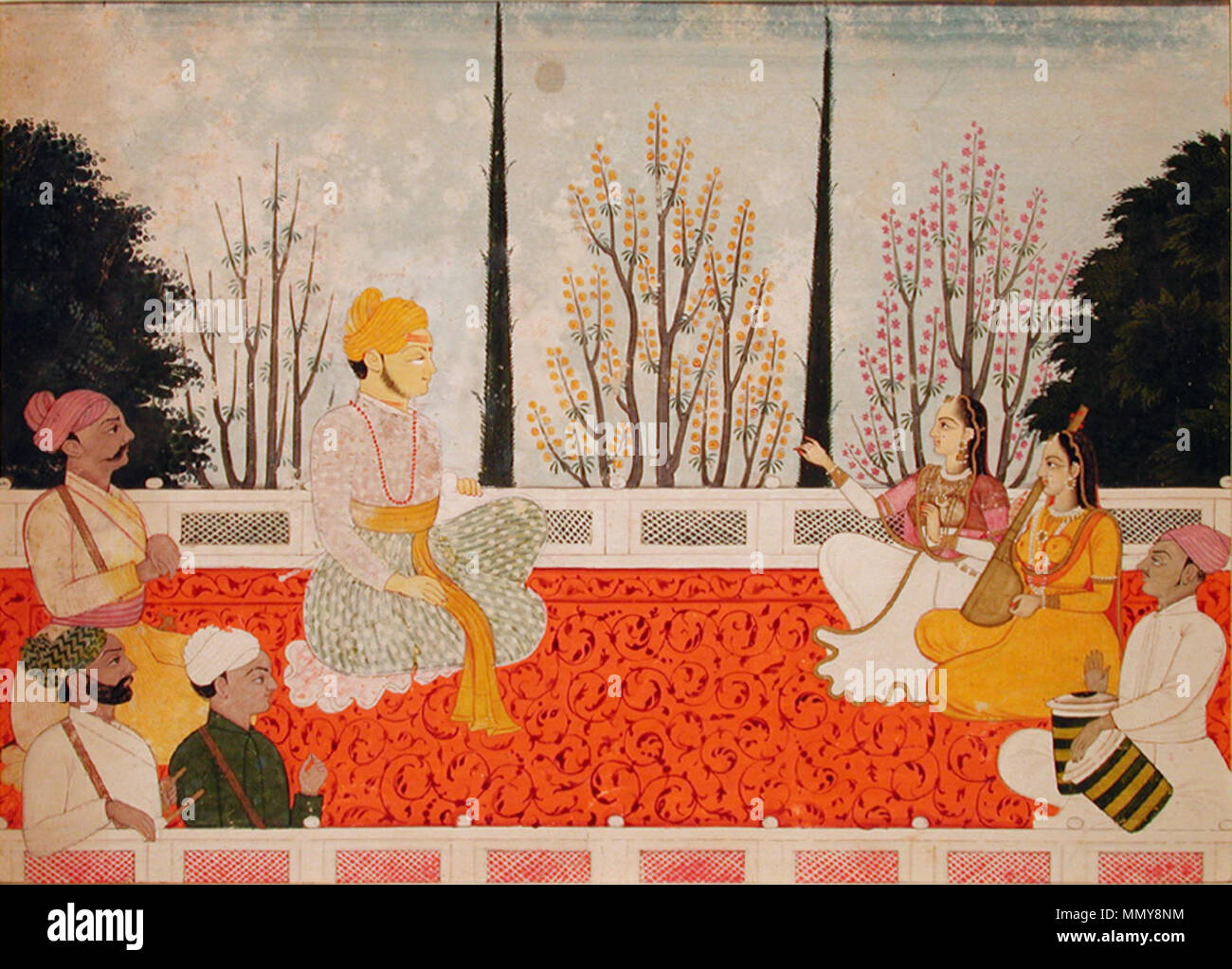 . Anglais : Date de création : ca. Affichage 1750 Dimensions : 7 9/16 in. x 10 5/8 in. (19,2 cm x 27 cm) de la ligne de crédit : Edwin Binney 3ème Numéro : 1990.1083 Collection : Le San Diego Museum of Art . 6 septembre 2011, 14:33:10. Un thesandiegomuseumofartcollection français : Raja avec trois musiciens et trois nobles assis sur une terrasse (6124581655) Banque D'Images