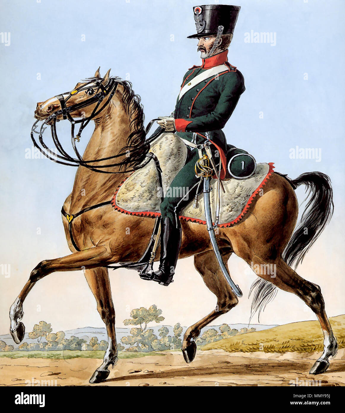 Grande Armée - 1er Régiment de Chasseurs à cheval Photo Stock - Alamy