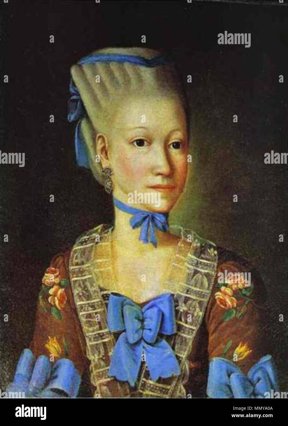 . ЕЛИЗАВЕТЫ ЧЕРЕВИНОЙ ПОРТРЕТ Русский : . 1773. Grigory Ostrovskiy 02 Banque D'Images