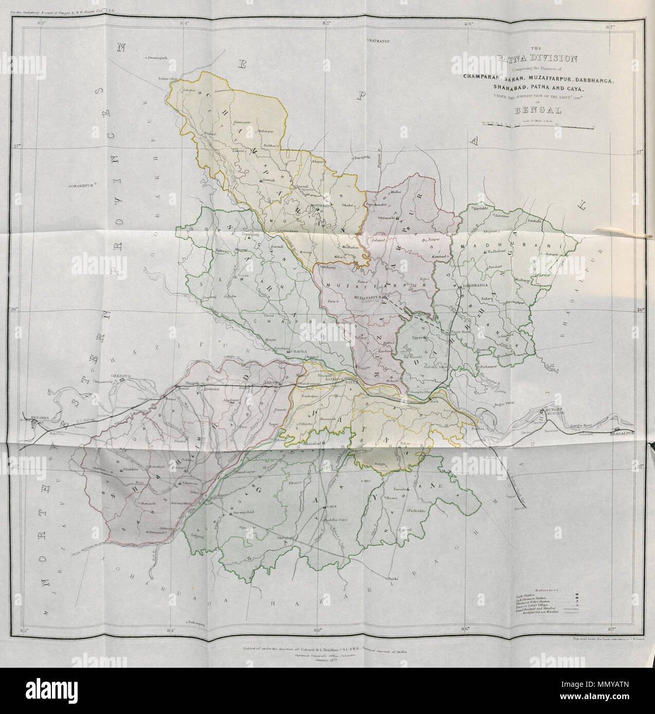 Un compte Statistiques du Bengale - Volume 13 Carte Banque D'Images