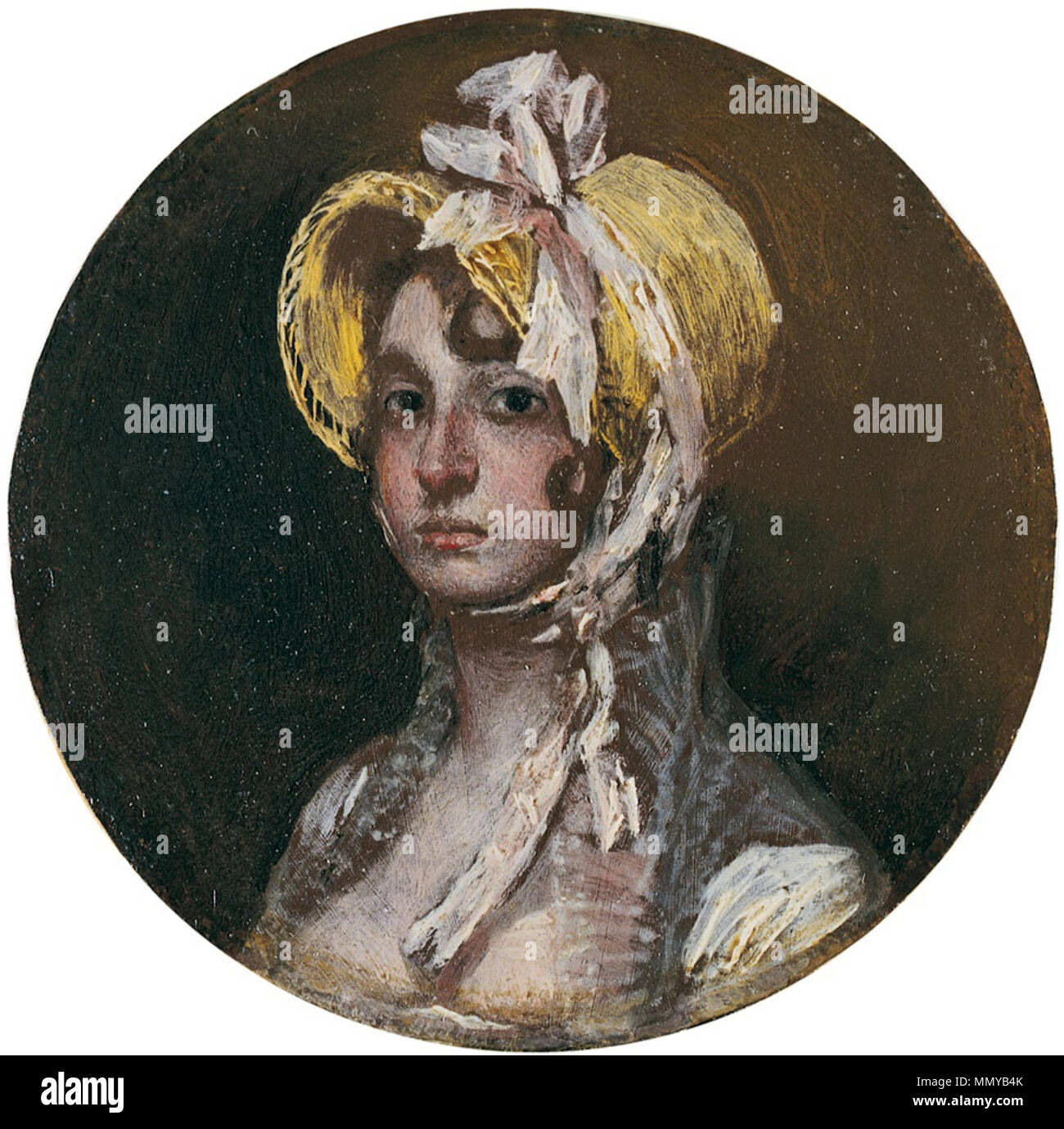 . Español : Retrato de Gumersinda Goicoechea y Galarza, esposa de Javier de Goya y nuera del Pintor Francisco de Goya. Gumersinda Goicoechea y Galarza. 1805. Gumersinda Goicoechea (Museo de Zaragoza) Banque D'Images