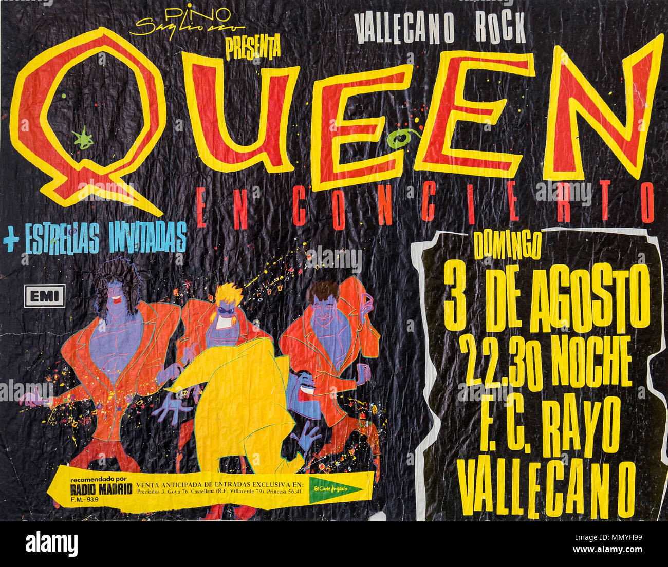 Reine du concert, le Magic Tour 1986, de l'affiche musicale Banque D'Images