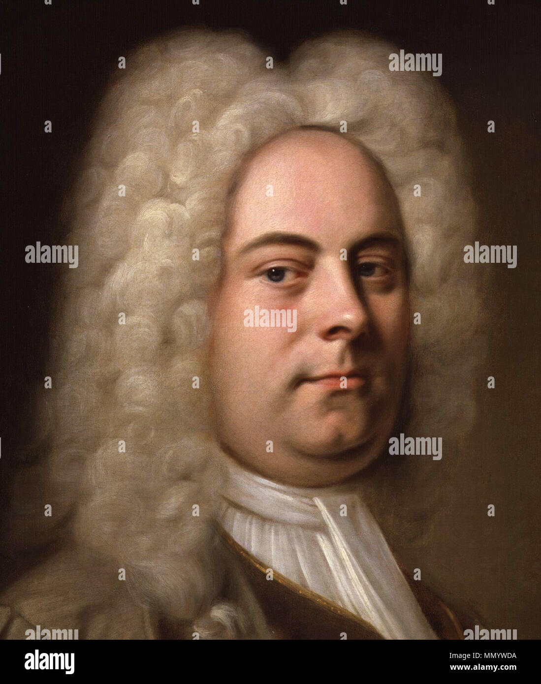 . 25 juin 2012, 09:21 (UTC). George Frideric Handel par Balthasar Denner.jpg : Balthasar Denner : Materialscientist Haendelsmall travail dérivé Banque D'Images