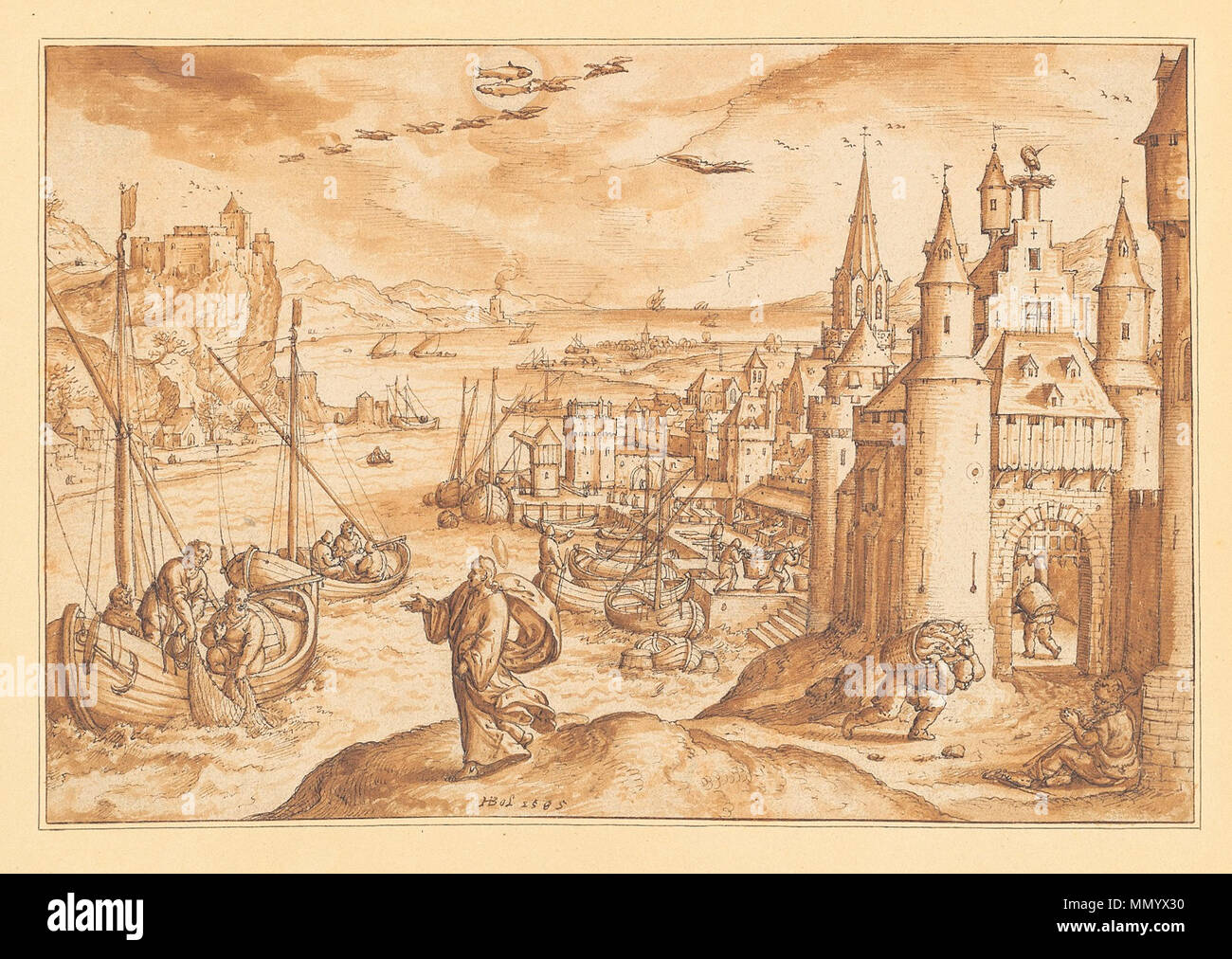 . Le mois de février (Pisces) . Entre 1584 et 1585. Hans Bol (1534-1593) Noms alternatifs Jean Bol Bol, Joannes, Johannes Bol Flamand Description Graveur, peintre, miniaturiste et dessinateur Date de naissance/décès 16 Décembre 1534 30 novembre 1593 (enterré) Lieu de naissance/décès Malines période de travail Amsterdam de 1550 jusqu'à 1593 lieu de travail Heidelberg (1550-1552), Mechelen (1560-1572), Anvers (1574-1584), Amsterdam (1584-1593) le contrôle d'autorité : Q999233 : VIAF ?51962465 ISNI : ?0000 0001 2101 3482 ULAN : ?500032961 RCAC : ?c94031016 : WGA ?BOL Hans, Hans Bol - Febr WorldCat Banque D'Images