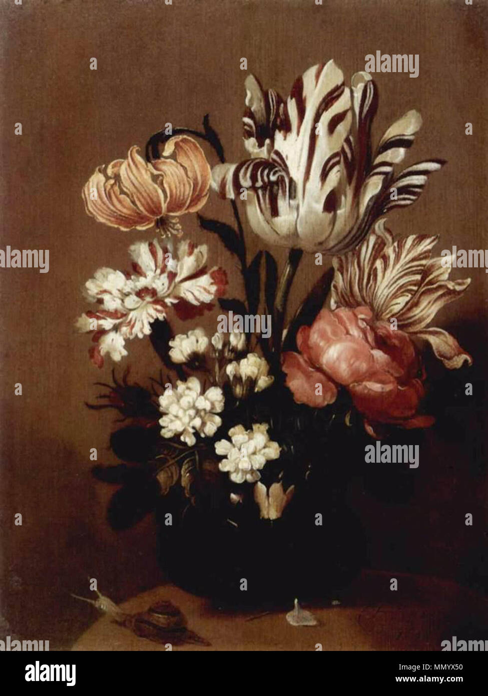 Français : pièce de fleurs . 1644. Jean Cotelle - Pièce de fleurs - WGA02374 Banque D'Images