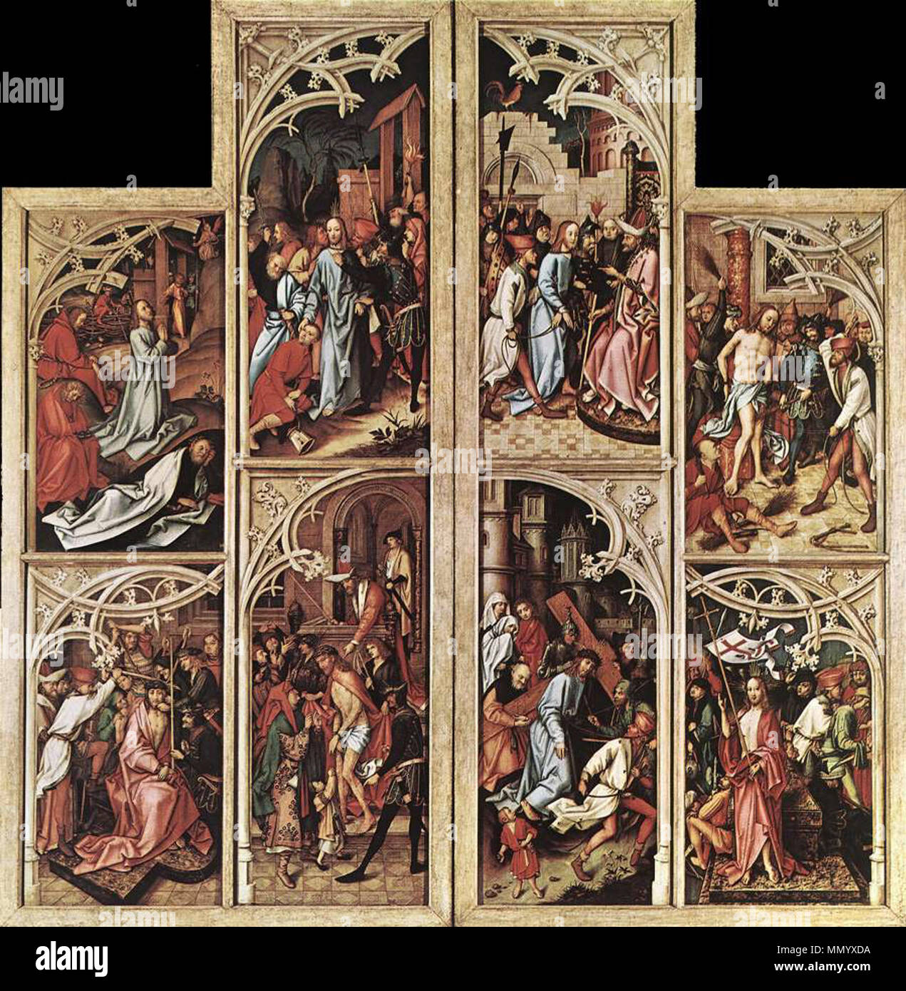Hans Holbein d. Ä. - Ailes du retable Kaisheim - WGA11478 Banque D'Images