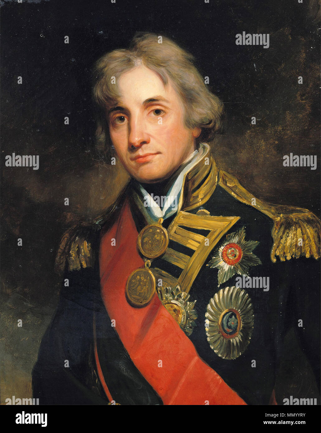 . L'amiral Horatio Nelson (10 Downing Street), le Vice-amiral de la flotte anglaise, officier de marine britannique Portrait de Nelson. 1844. L'amiral Nelson Banque D'Images