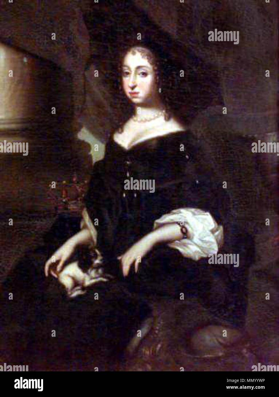 Hedwig Eleanor de Suède c 1666 par David Klöcker Ehrenstrahl (récolte) Banque D'Images