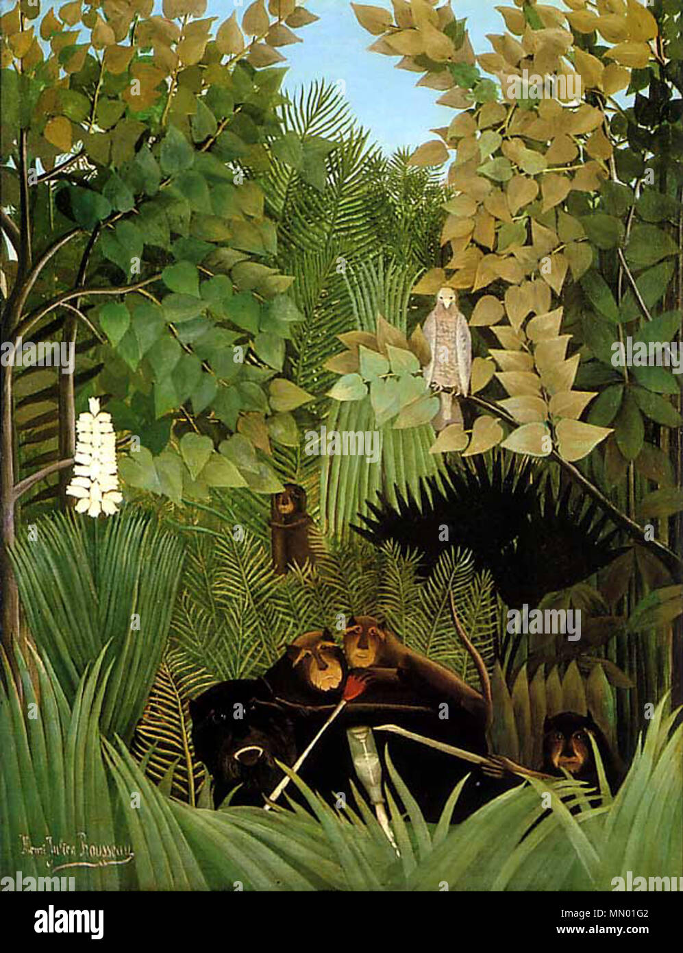 Anglais : le joyeux bouffons Français : Joyeux farceurs . 1906. Henri Rousseau - La Joyeux Bouffons Banque D'Images