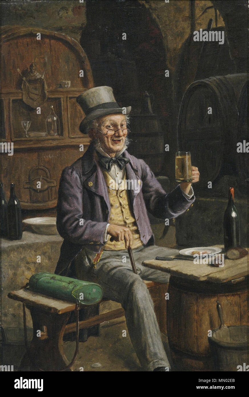 . Allemand : Biertrinker Botanisiertrommel Fasskeller mit im. Anglais : un botaniste avec son vasculum de prendre un verre dans l Beer Cellar . en 1912. Hermann Kern (1838-1912) Noms alternatifs Hermann Armin Kern, Armin von Hermann Kern Description peintre austro-hongroise Date de naissance/décès 14 Mars 1838 16 janvier 1912 Lieu de naissance/décès-Liptóújvár Maria Enzersdorf lieu de travail Vienne, Munich, Düsseldorf, Budapest, Szeged contrôle d'autorité : Q1610563 : VIAF ?172461554 ULAN : ?500016936 GND : ?1013259807 RKD : ?44017 Hermann Armin Kern Biertrinker mit Botanisiertrommel Banque D'Images