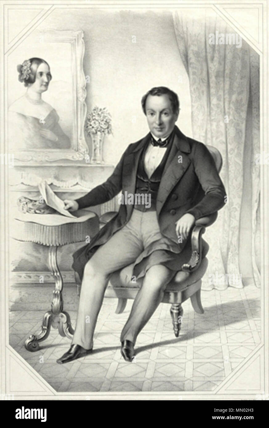 . Deutsch : Porträt des Wiener Unternehmers, Großhändlers Philanthropen und Hermann Todesco (1791-1844). Lithografie nach einem von Jakob Melcher Gemälde von Eduard von Heuss English : Portrait de l'industriel viennois, marchand et philanthrope Hermann Todesco (1791-1844). Lithographie de Jakob Melcher après une peinture d'Eduard von Heuss . avant 1882. Eduard von Heuss (1808-1880) Noms alternatifs Edouard Heuss ; Franz Eduard von Heuss ; Franz Eduard Heuss, Eduard Heuss, Eduard c. heuss ; e. v. heuss, Eduard von Heuss peintre et lithographe allemand Description Date de naissance/décès Banque D'Images