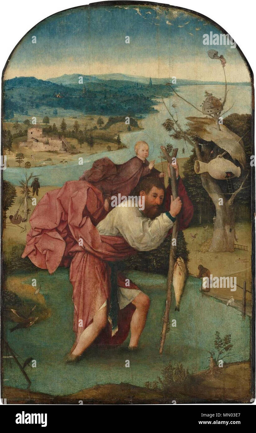 Saint Christophe. Vers 1496-vers 1505. Jérôme Bosch 085 Banque D'Images