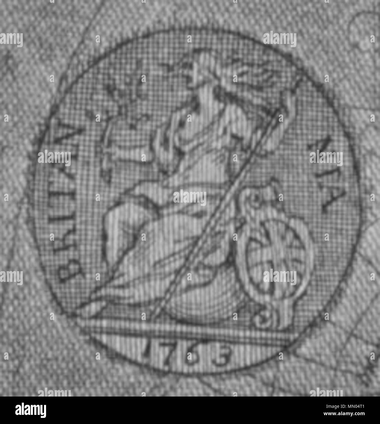 . Anglais : Britannia lent extrait de William Hogarth's Plate 8 : Dans l'asile d'une gravure Rake's Progress, après qu'il ait retouché en 1763. William Hogarth - UN Rake's Progress - Planche 8 - Dans la campagne agricole 1763 Britannia Madhouse Banque D'Images