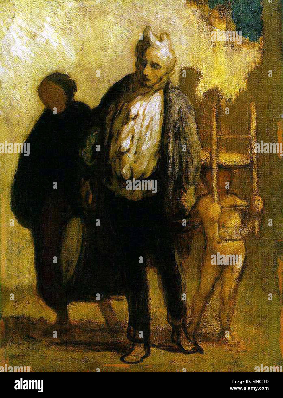 Honoré Daumier - Wandering Saltimbanques - WGA5956 Banque D'Images