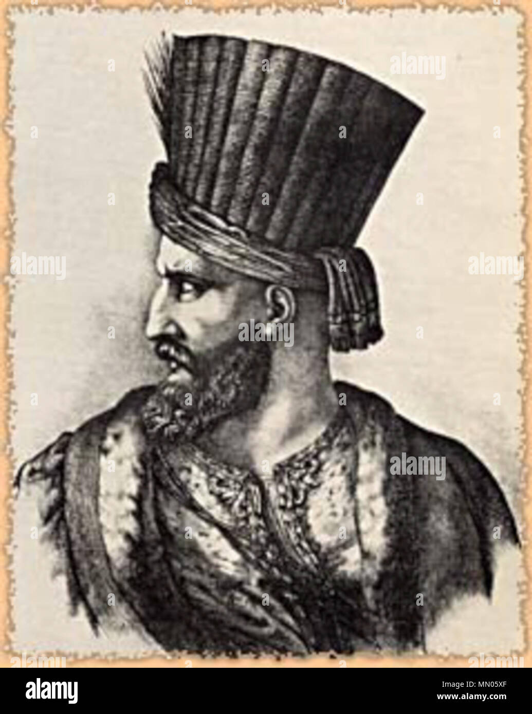 . Anglais : Hursid Pasha . d'une lithographie du xixe siècle. Hoursit inconnu Banque D'Images