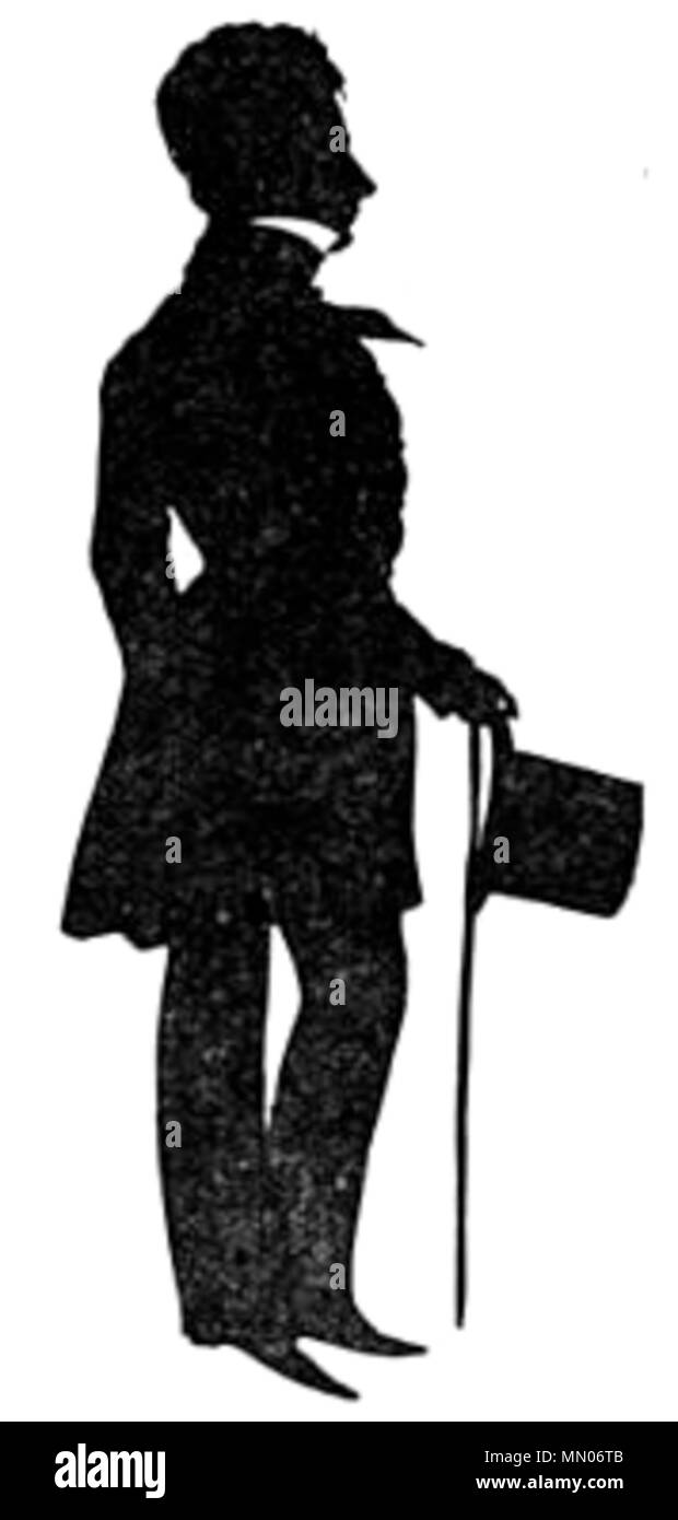 . Portrait d'un HWLongfellow byAugustEdouart Longfellow Boston Banque D'Images