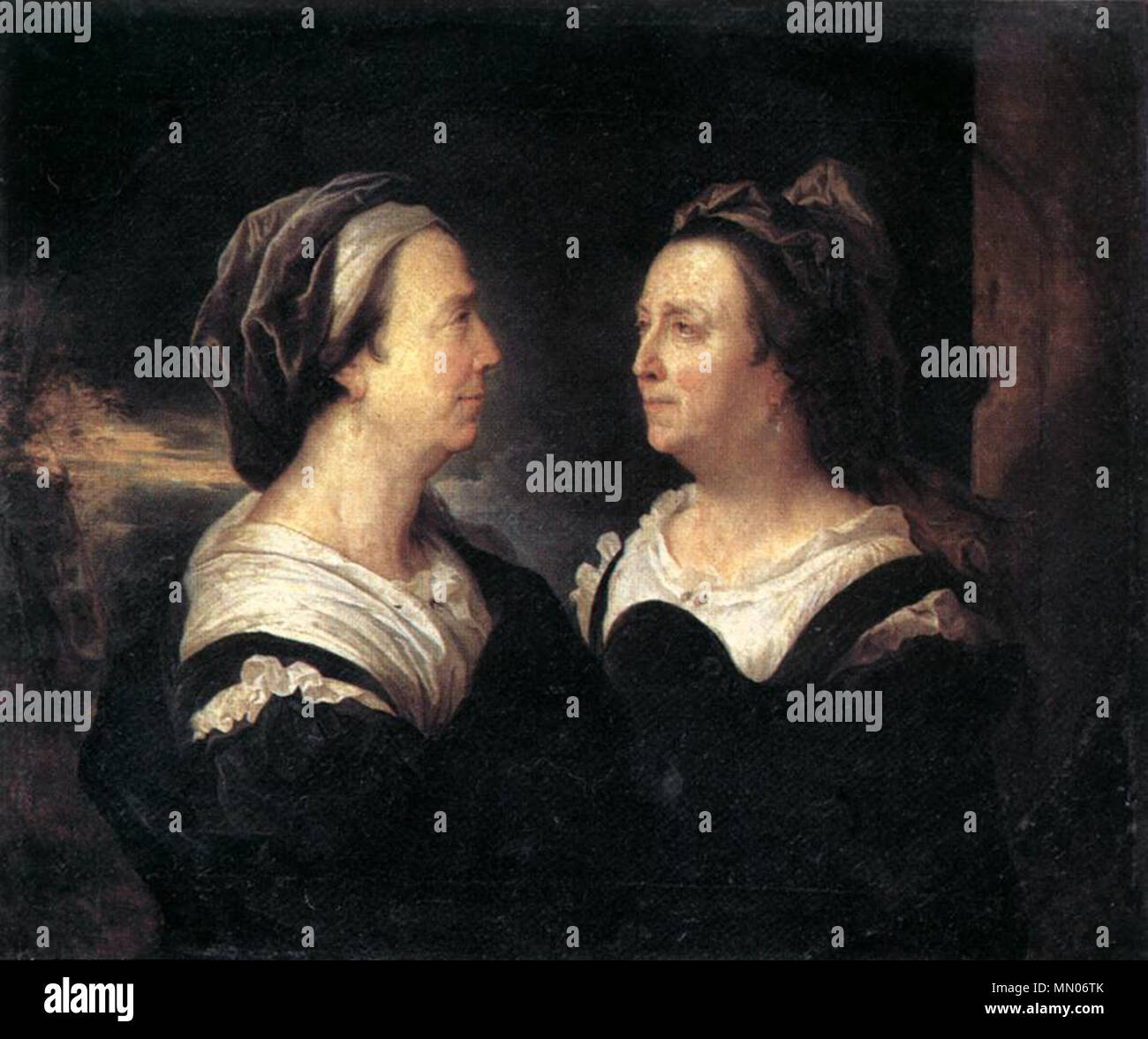 Portrait de Mère de l'artiste. 1695. Hyacinthe Rigaud - Portrait de Mère de l'artiste - WGA19490 Banque D'Images