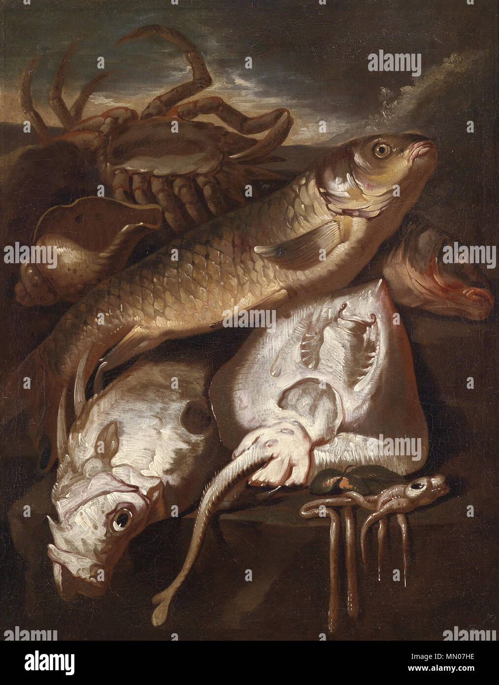 . Encore du poisson La Vie . par 1736. Giacomo Francesco Cipper (1664-1736) Noms alternatifs Il Todeschini Description peintre italien Date de naissance/décès 15 Juillet 1664 17 octobre 1736 Lieu de naissance/décès Feldkirch, Allemagne Milan, Italie lieu de travail Modène, Venise, Milan contrôle d'autorité : Q3105053 : VIAF ?37727926 ISNI : ?0000 0000 6676 6851 ULAN : ?500012546 : WGA, Giacomo Francesco CIPPER ?GND : ?11949826X Il Todeschini Fischstillleben Banque D'Images