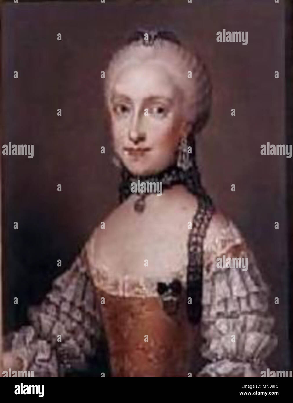 Portrait de Maria Luisa de l'Espagne (1745-1792). 18e siècle. L'Infante Maria Luisa, fille de Charles III d'Espagne et épouse de Léopold II par Etienne Liotard Banque D'Images