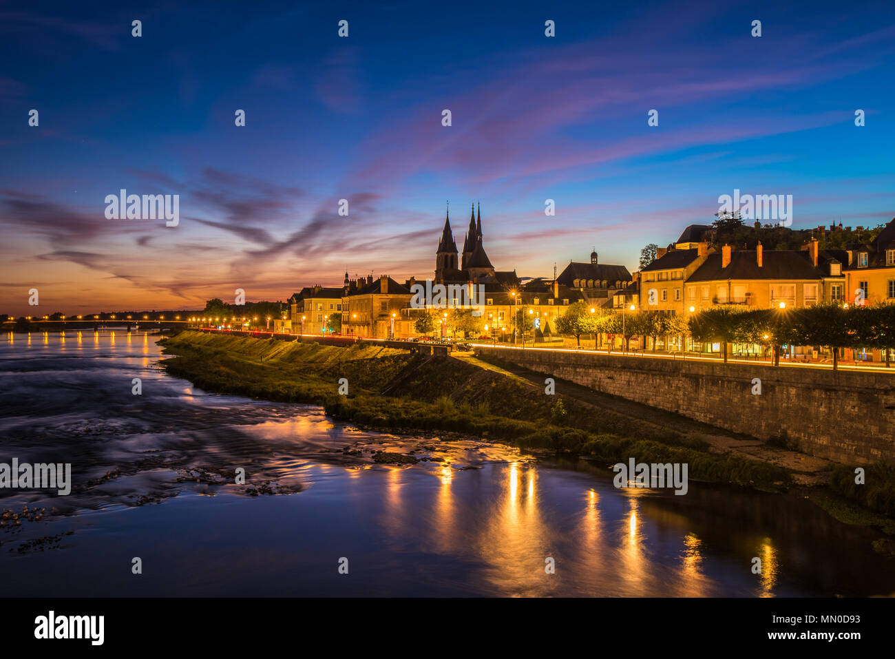 Soleil libre de Blois et de la Loire, France Banque D'Images
