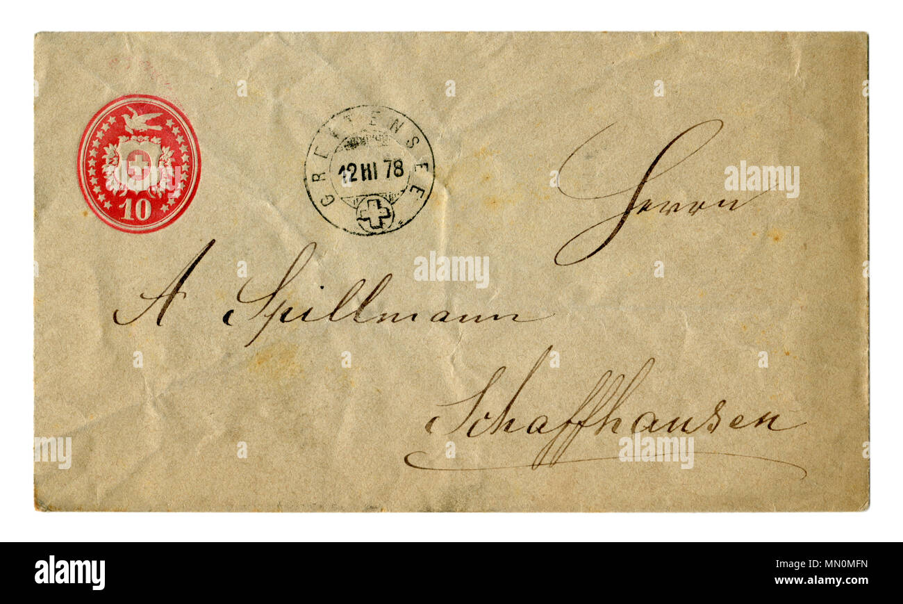 Switzerland swiss old philately mail Banque de photographies et d'images à  haute résolution - Alamy
