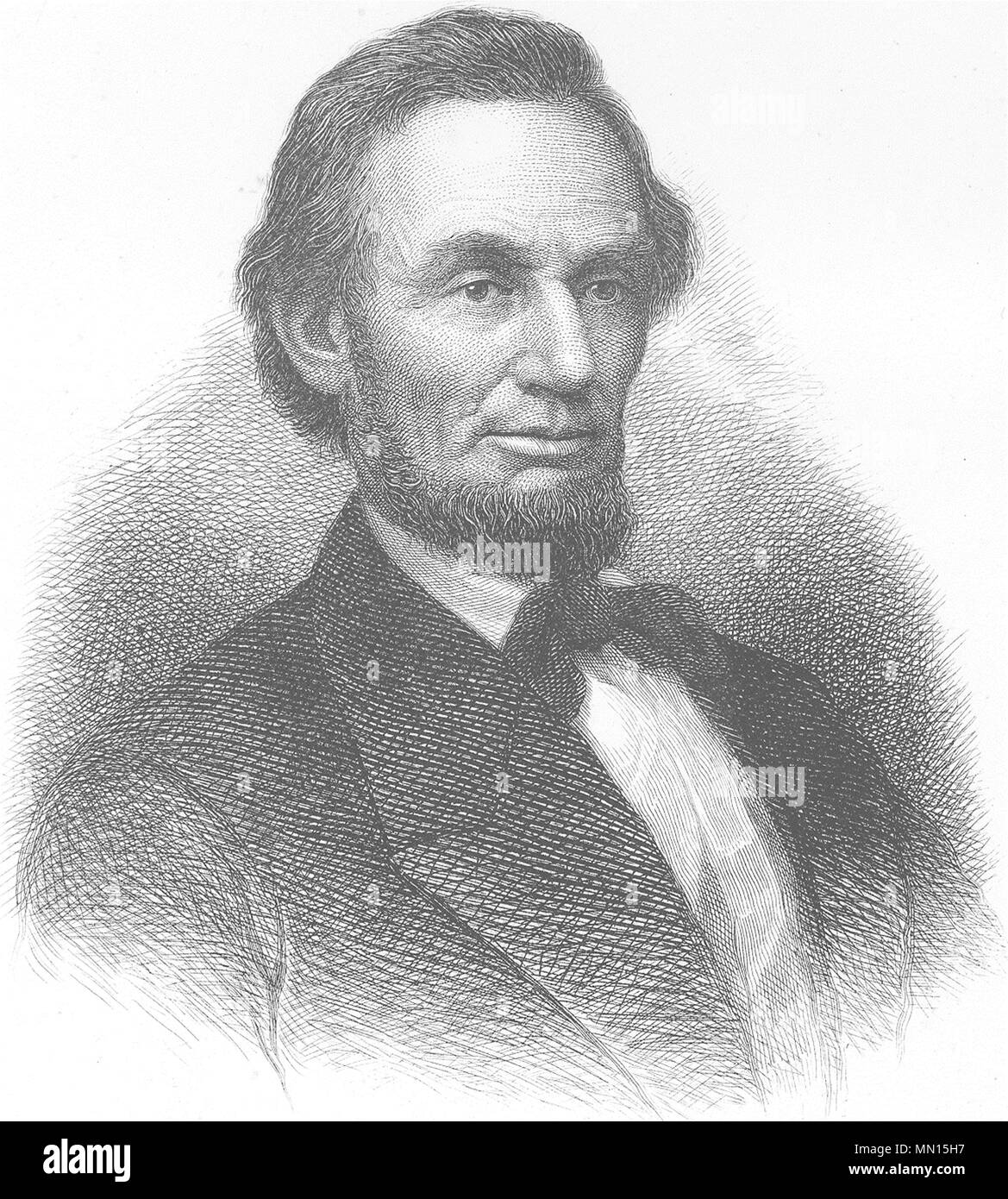 USA. Abraham Lincoln c1880 ancienne vintage print photo Banque D'Images