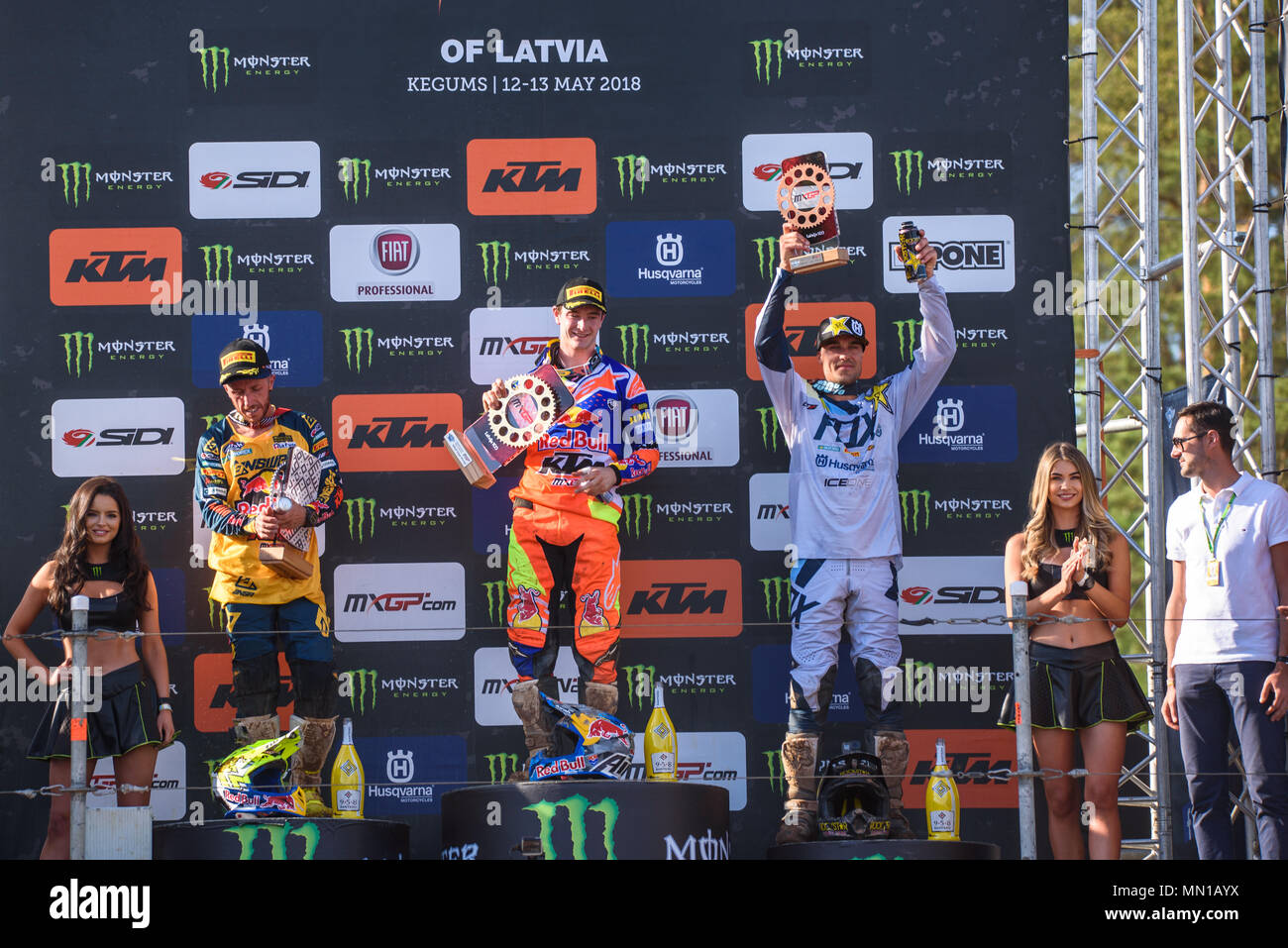 Kegums, la Lettonie. 13.05.2018. KEGUMS, la Lettonie. Championnat du Monde FIM de Motocross MXGP Grand Prix de Lettonie. Credit : Gints Ivuskans/Alamy Live News Banque D'Images