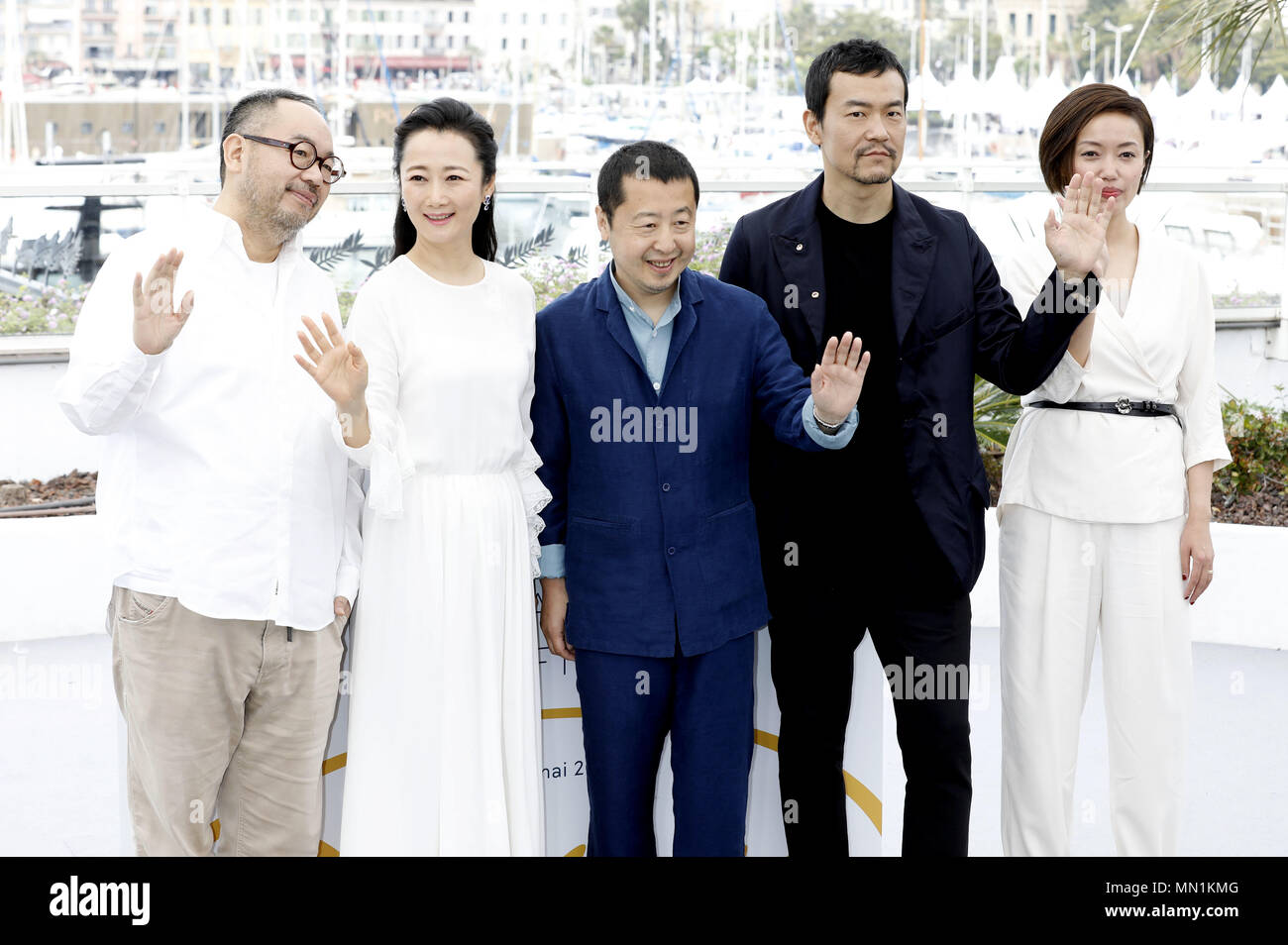 Cannes, Frankreich. 12 mai, 2018. Zhang Yibai, Zhao Tao, Jia Zhang-Ke, Fan Liao et invités au 'Ash est plus pure White/Jiang hu er nv' photocall au cours de la 71e édition du Festival de Cannes au Palais des Festivals le 12 mai 2018 à Cannes, France | Verwendung weltweit Crédit : afp/Alamy Live News Banque D'Images