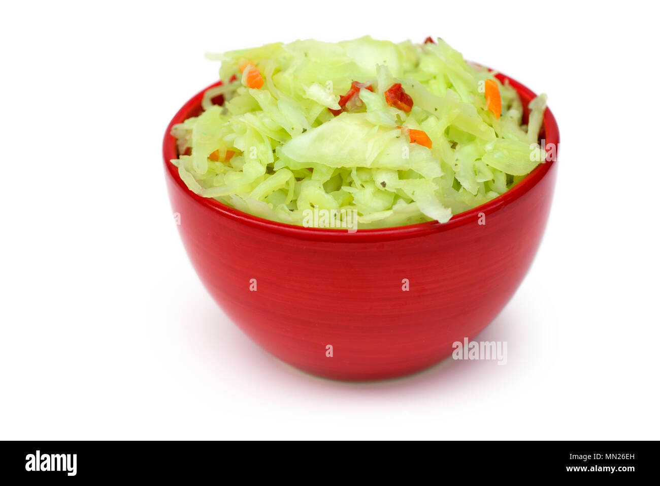 Salade de chou, salade de chou rouge avec bol Banque D'Images