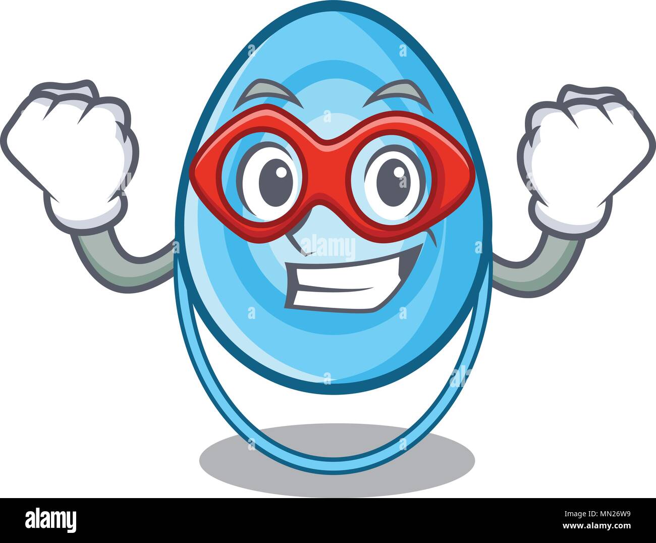Masque à oxygène de super héros de dessin animé de caractères Illustration de Vecteur