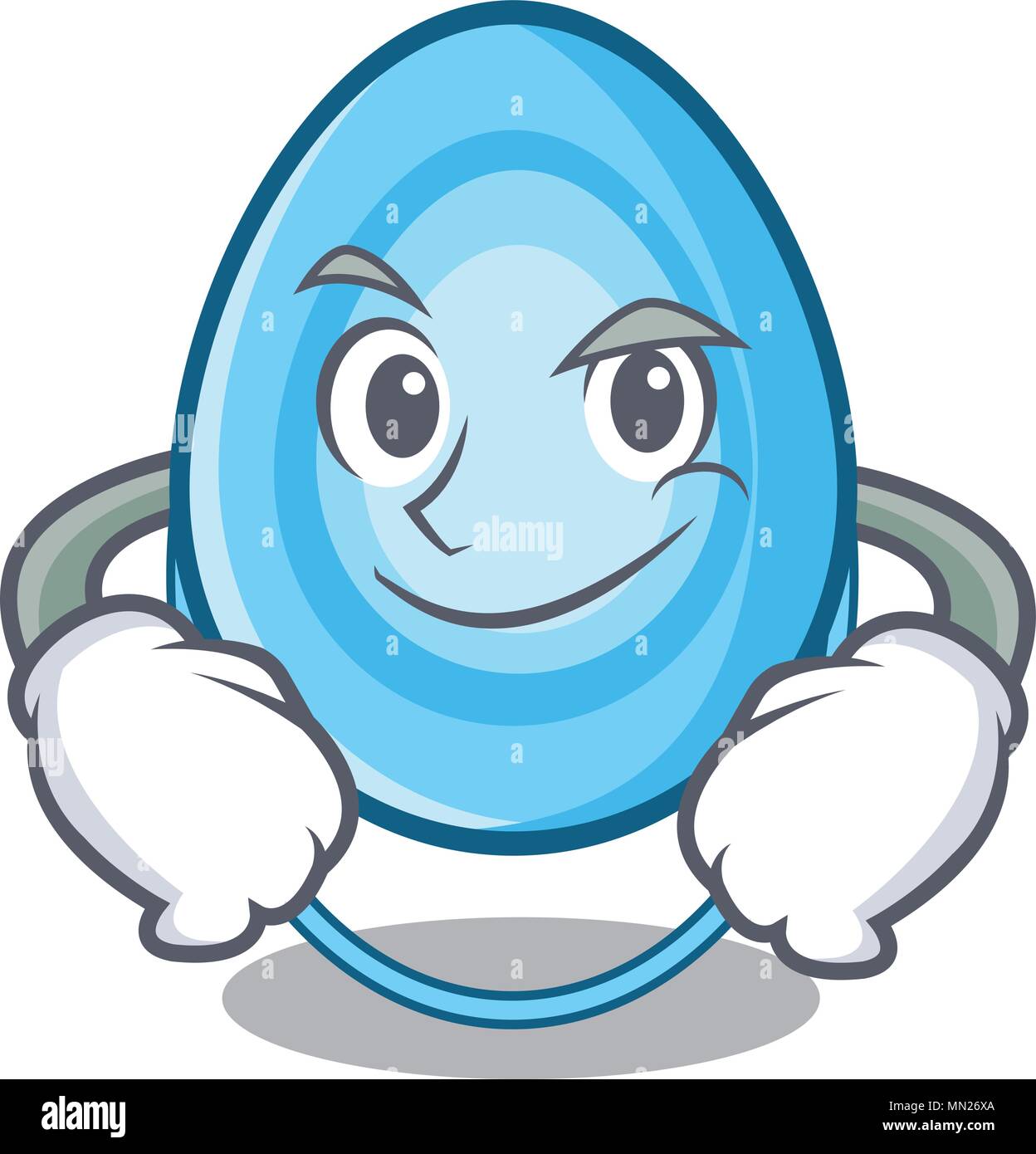 Masque à oxygène, souriant d'un personnage cartoon Illustration de Vecteur