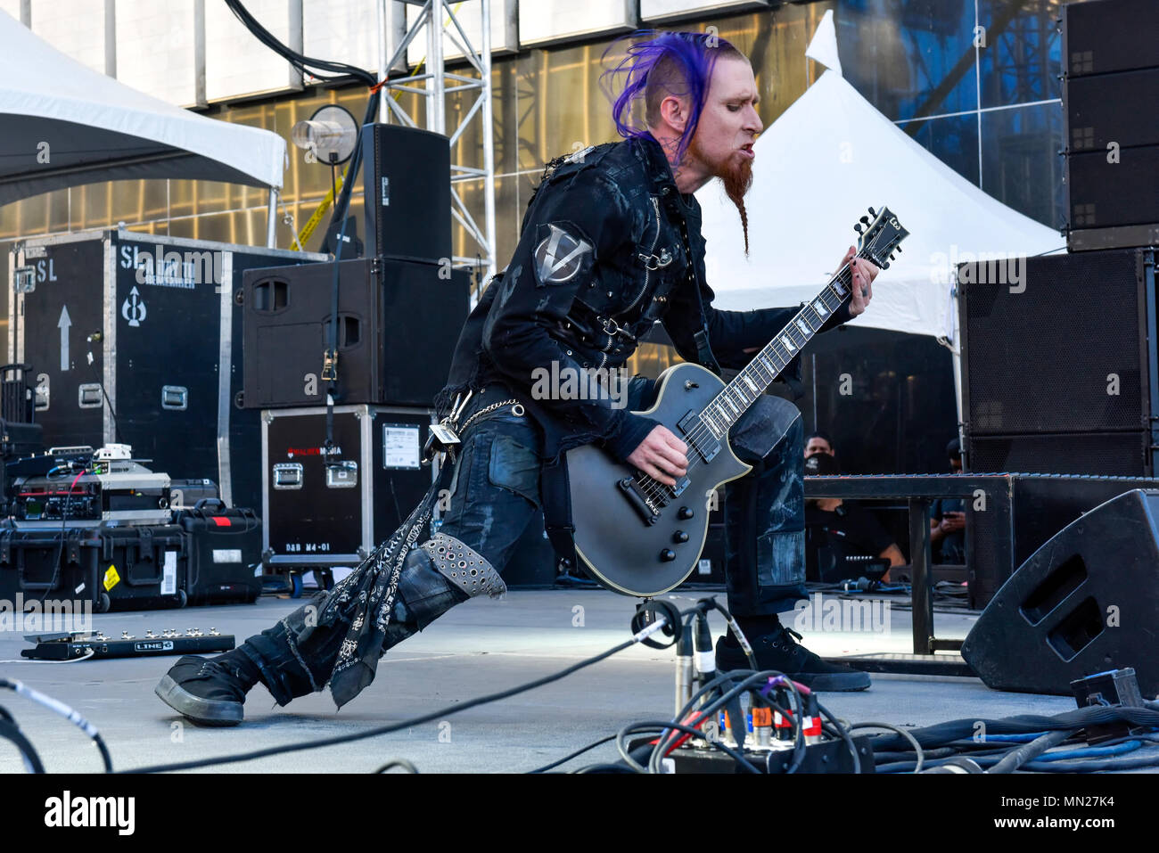 Las Vegas, Nevada, le 20 avril 2018 - Le Groupe VYCES à la deuxième édition de Las Stique deux jours de festival de musique heavy metal. Banque D'Images