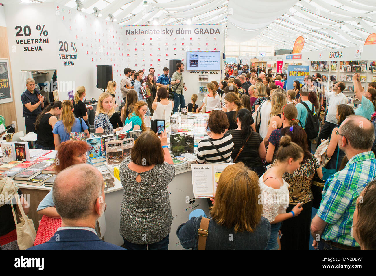 Le 24e Salon International du livre et du Festival littéraire Book World Prague 2018 Banque D'Images