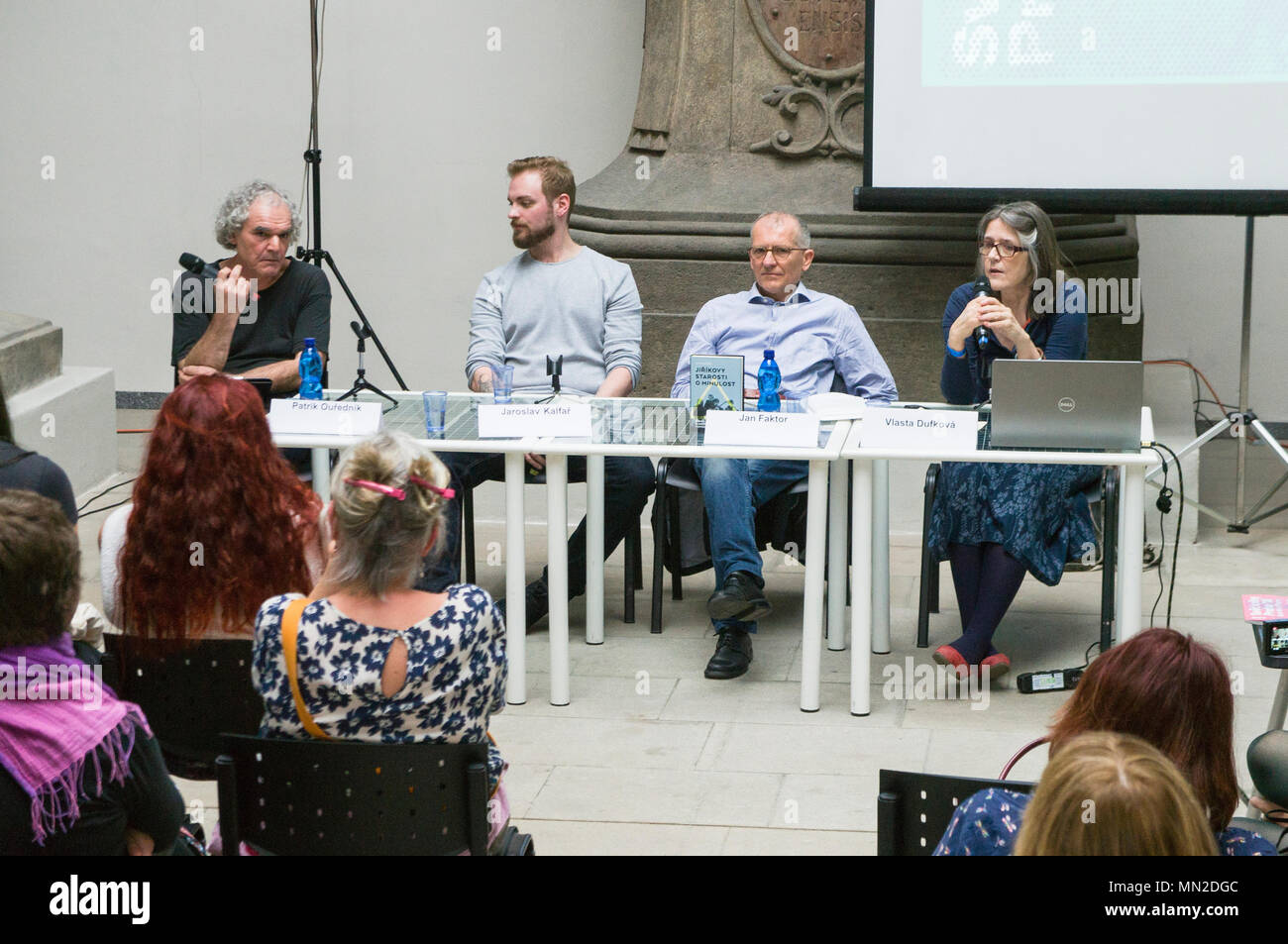 Patrik Ourednik, Jaroslav Kalfar, Jan Faktor, Vlasta Dufkova Banque D'Images