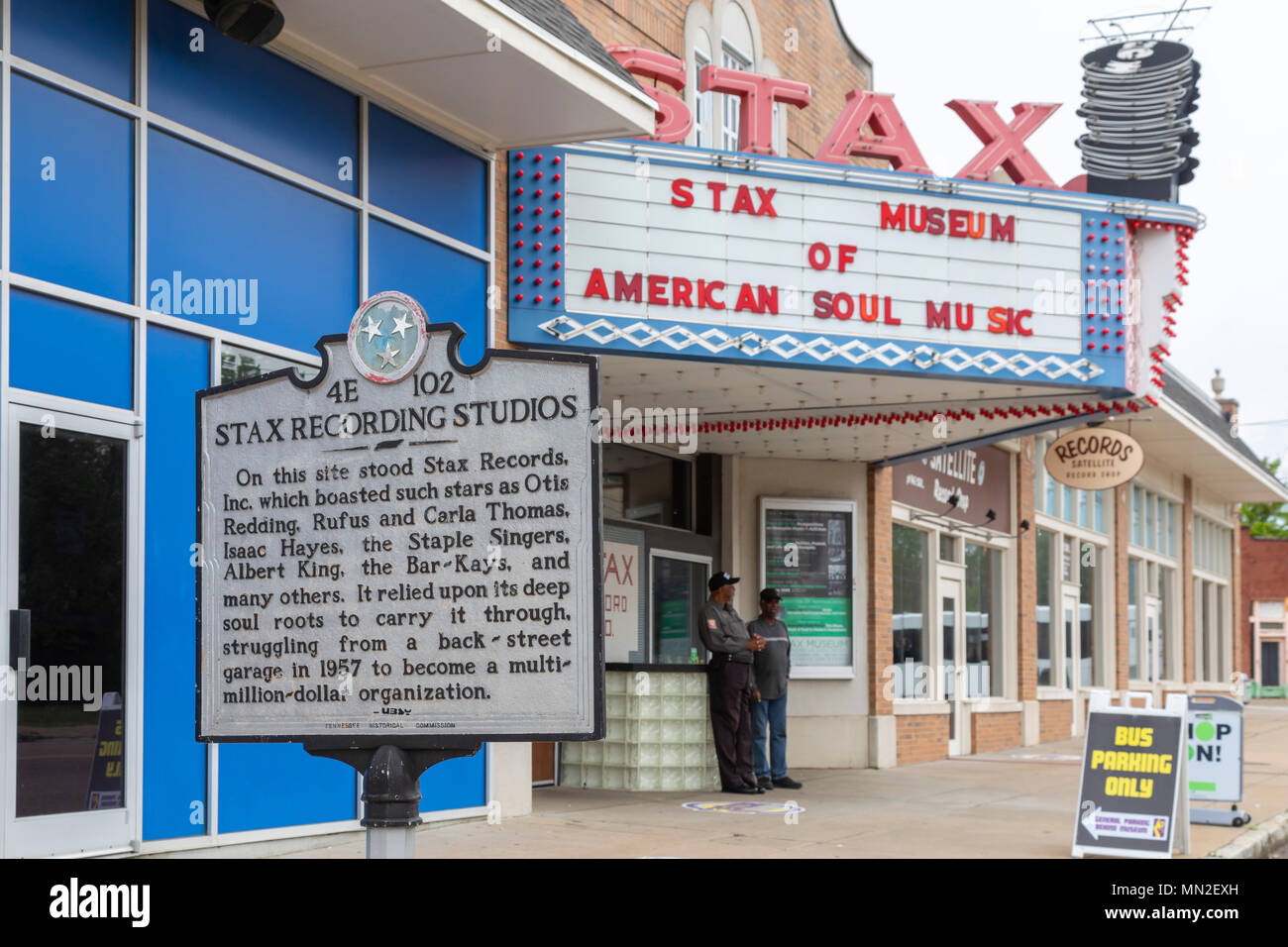 Memphis, Tennessee - Le Stax Museum of American Soul Music, l'ancien emplacement de Stax Records. Banque D'Images
